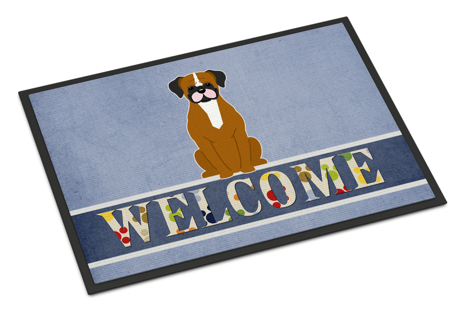 Flashy Fawn Boxer Welcome Indoor or Outdoor Mat 18x27 BB5697MAT - the-store.com