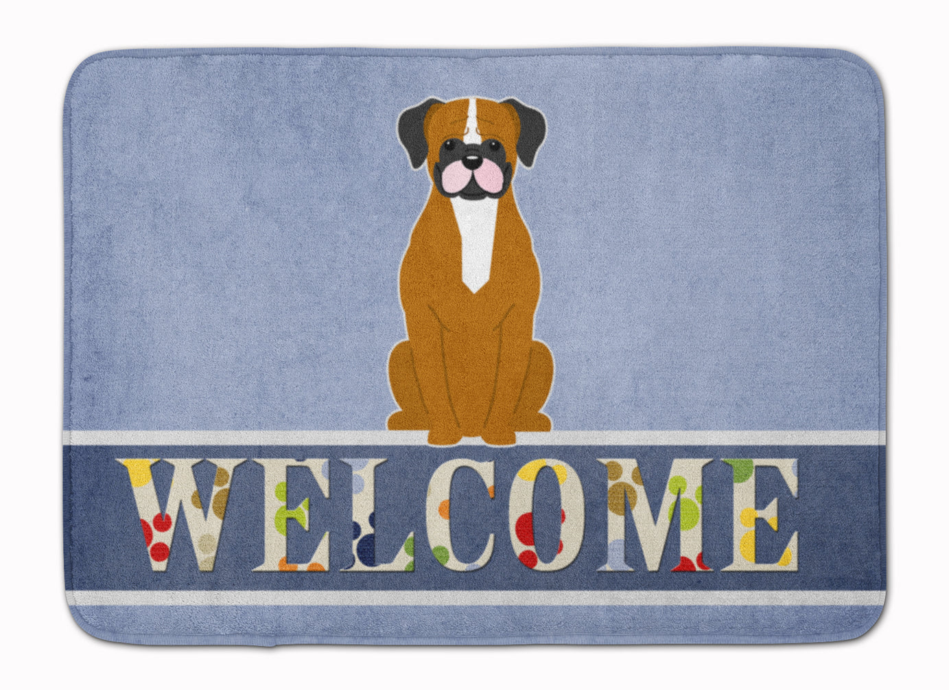 Flashy Fawn Boxer Welcome Machine Washable Memory Foam Mat BB5697RUG - the-store.com