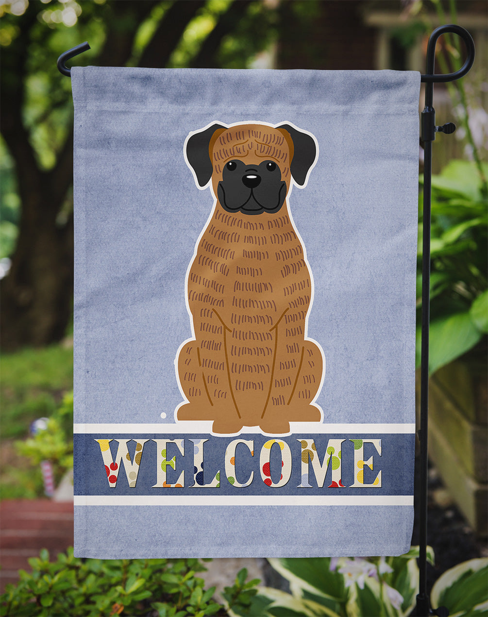 Brindle Boxer Welcome Flag Garden Size BB5698GF  the-store.com.