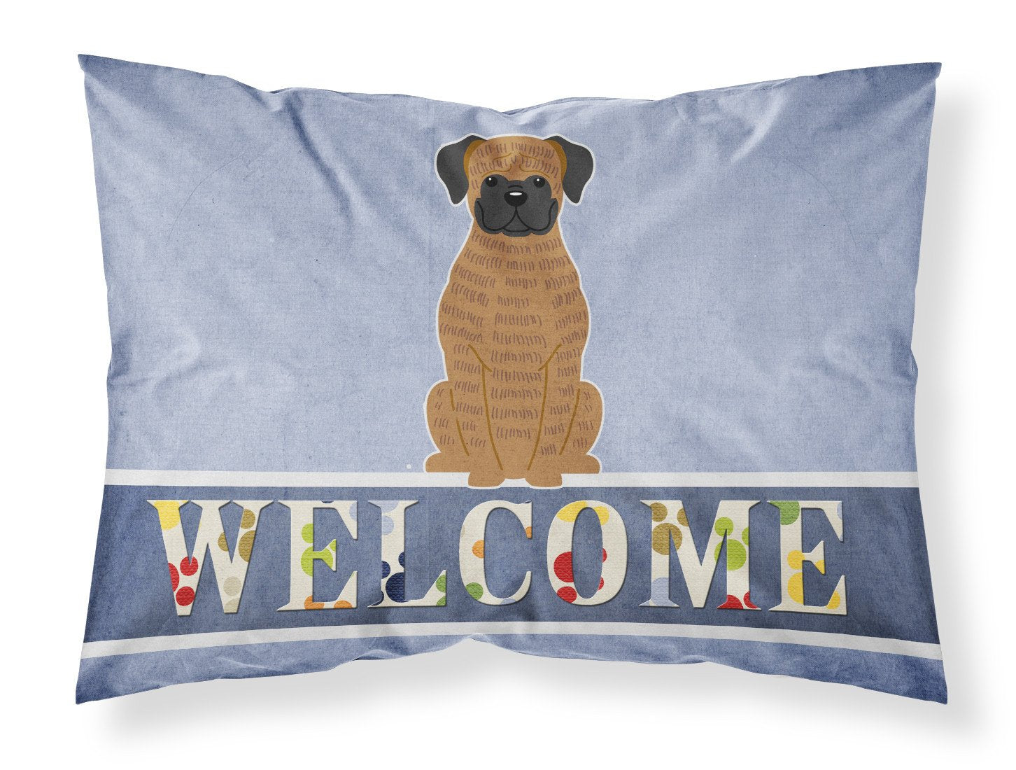 Brindle Boxer Welcome Fabric Standard Pillowcase BB5698PILLOWCASE by Caroline's Treasures