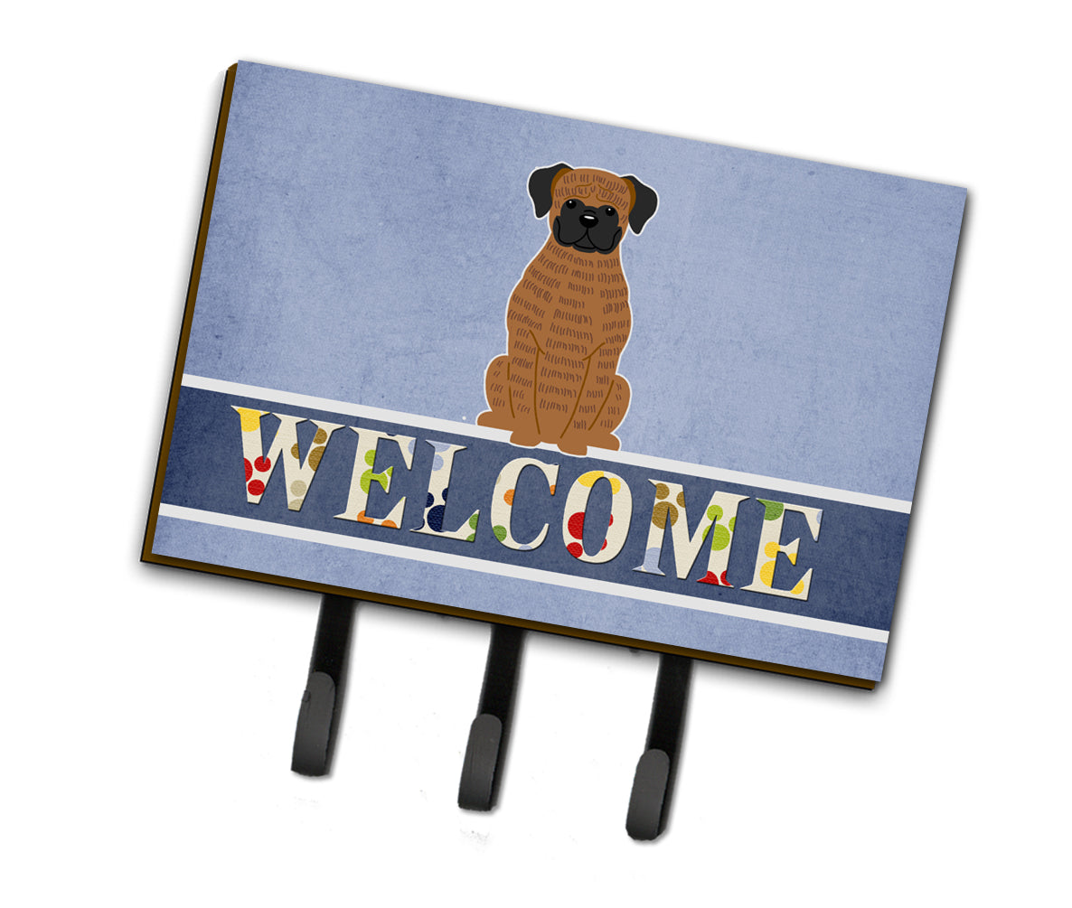 Brindle Boxer Welcome Leash or Key Holder BB5698TH68  the-store.com.
