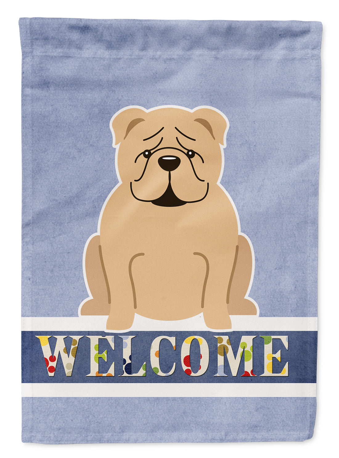 English Bulldog Fawn Welcome Flag Garden Size BB5705GF