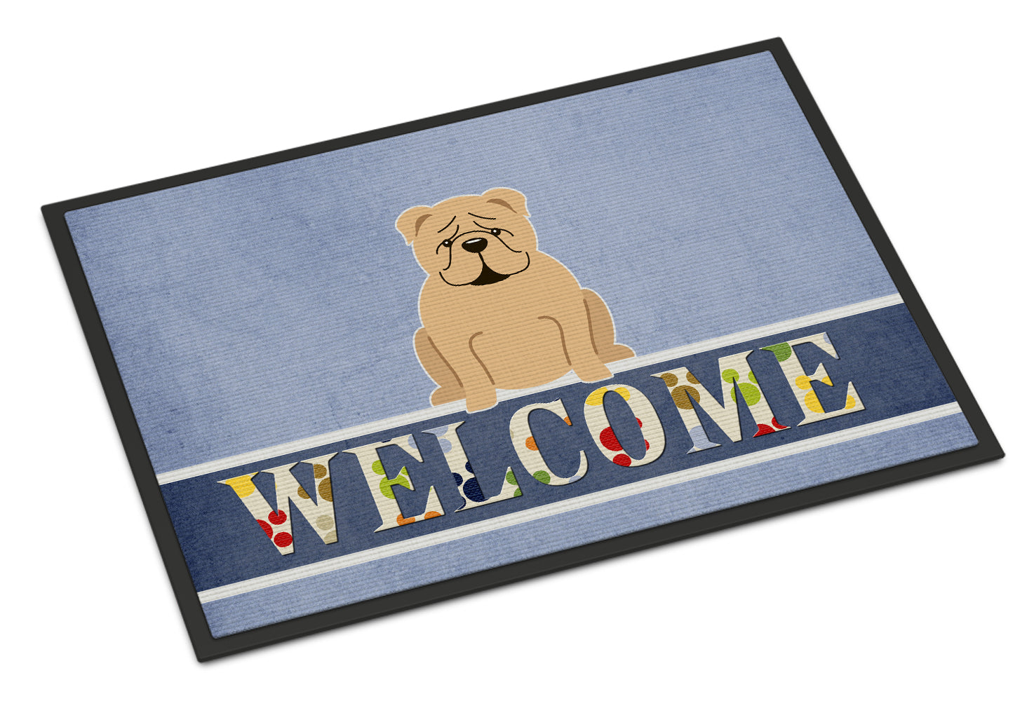 English Bulldog Fawn Welcome Indoor or Outdoor Mat 18x27 BB5705MAT - the-store.com