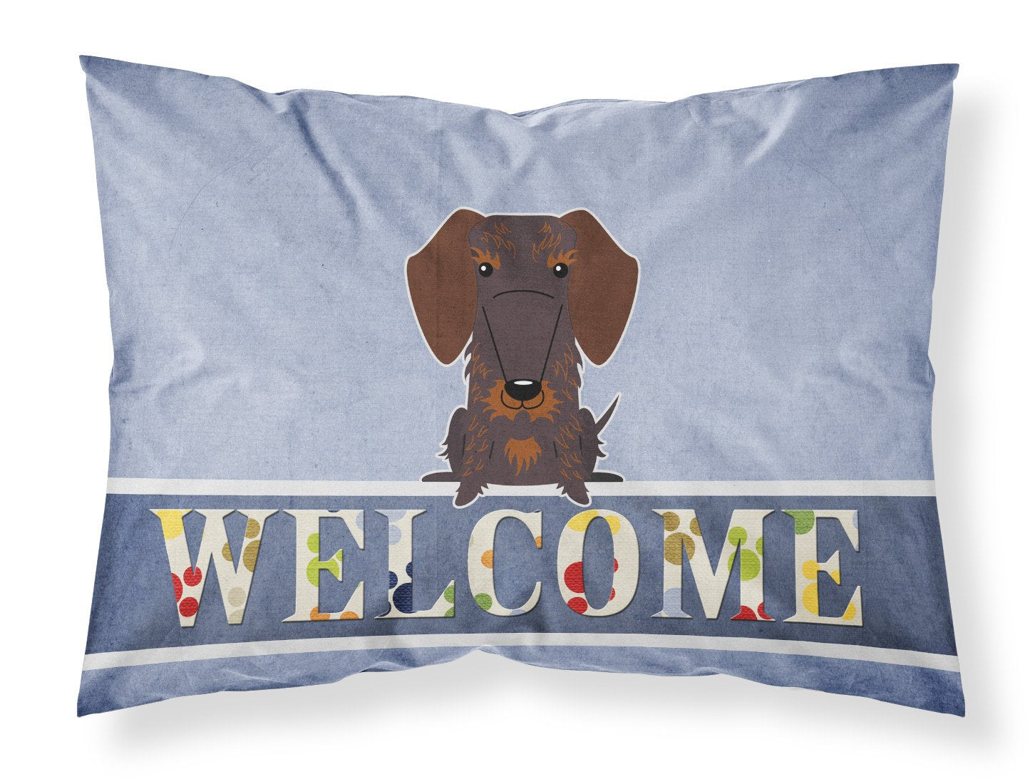 Wire Haired Dachshund Chocolate Welcome Fabric Standard Pillowcase BB5710PILLOWCASE by Caroline's Treasures