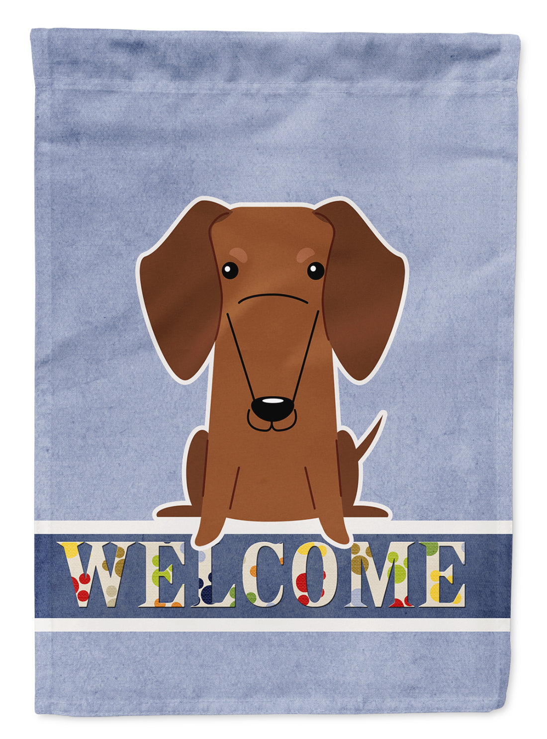 Dachshund Red Brown Welcome Flag Garden Size BB5711GF  the-store.com.