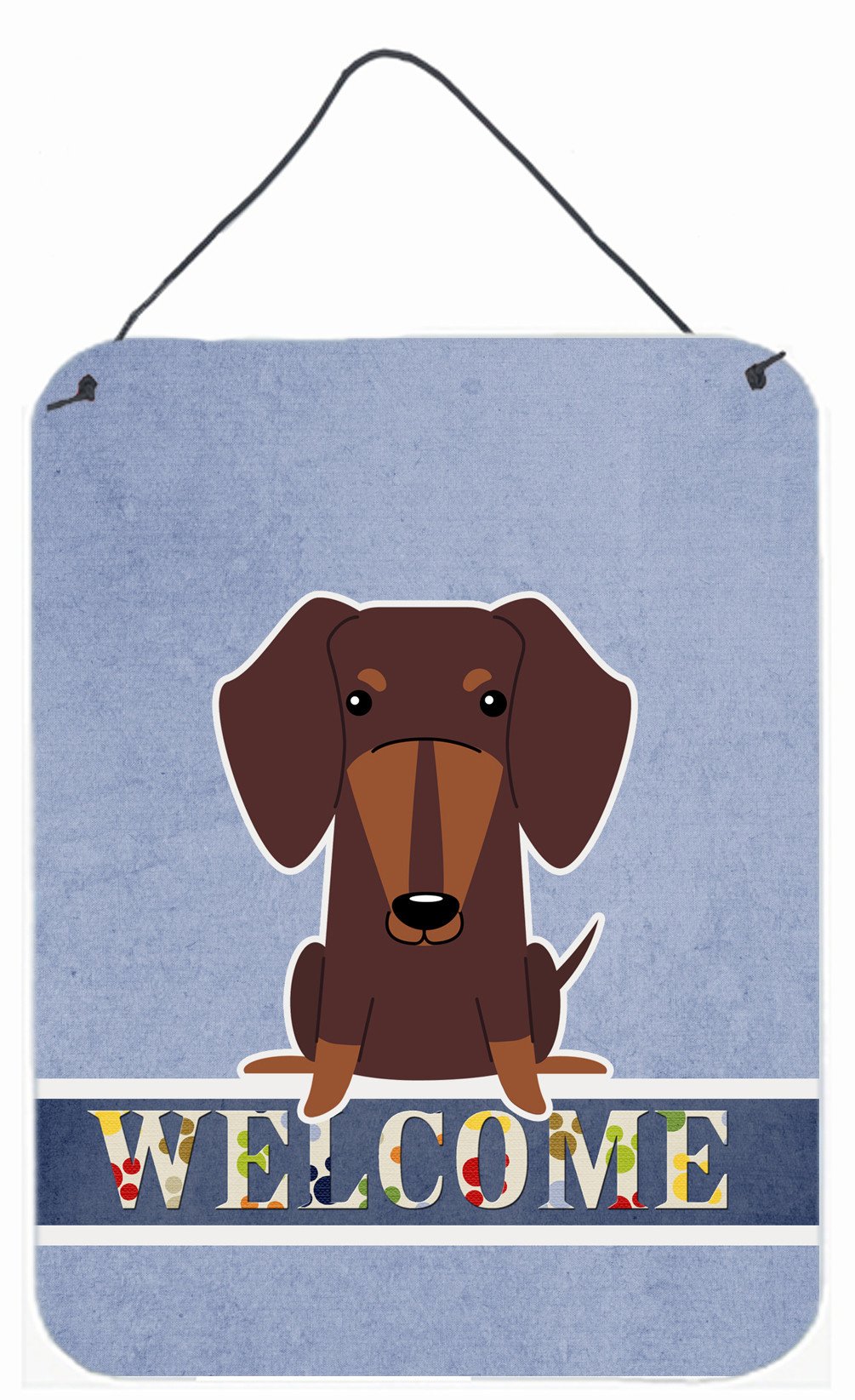 Dachshund Chocolate Welcome Wall or Door Hanging Prints BB5712DS1216 by Caroline's Treasures