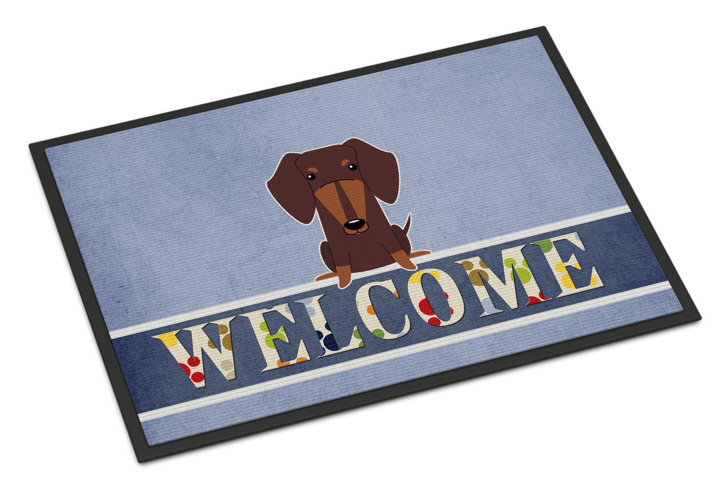 Dachshund Chocolate Welcome Indoor or Outdoor Mat 18x27 BB5712MAT - the-store.com