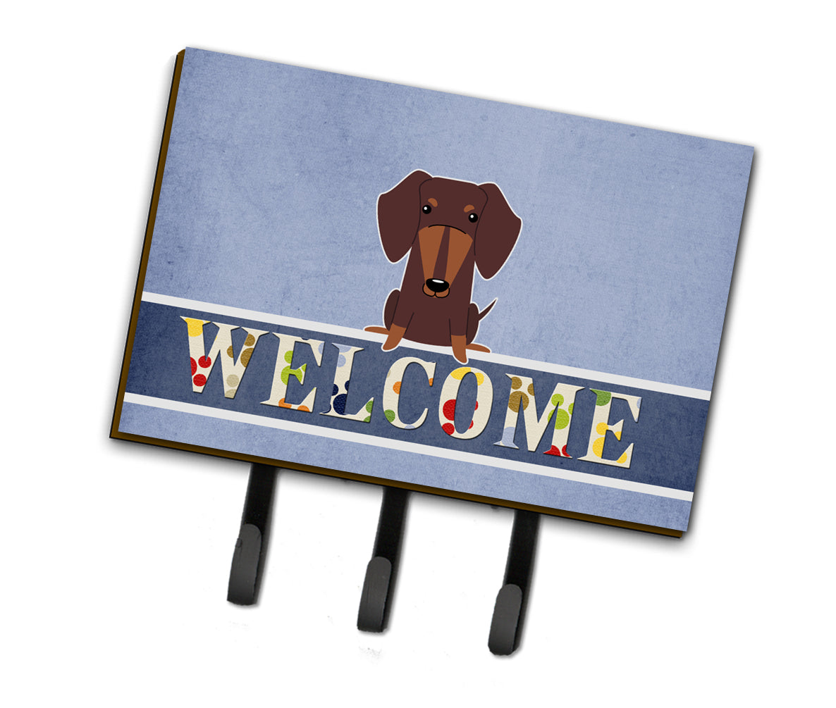 Dachshund Chocolate Welcome Leash or Key Holder BB5712TH68  the-store.com.