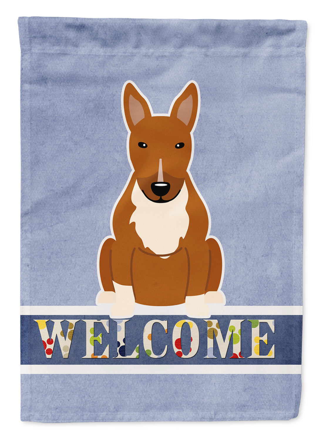 Bull Terrier Red Welcome Flag Garden Size BB5715GF  the-store.com.