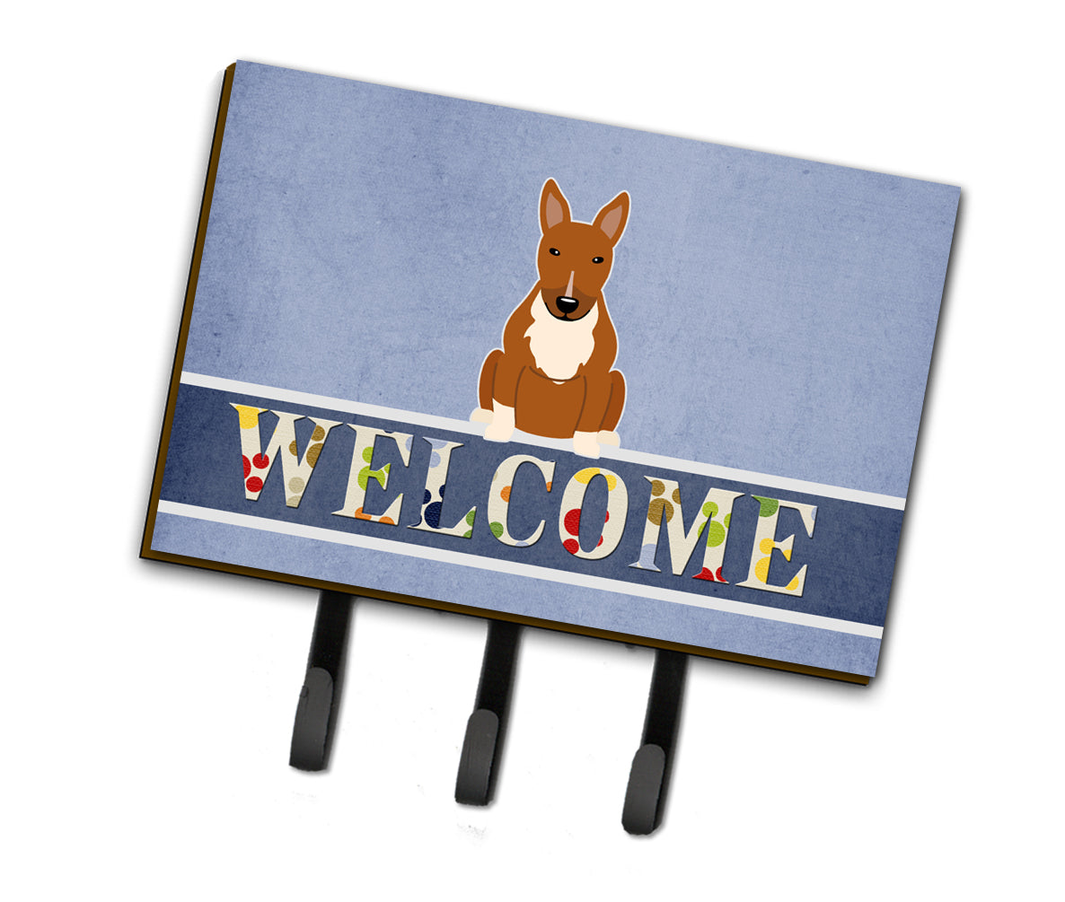 Bull Terrier Red Welcome Leash or Key Holder BB5715TH68