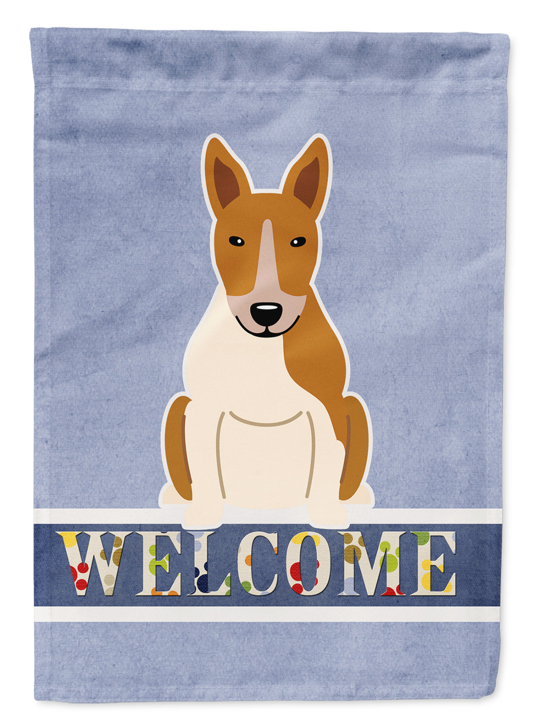Bull Terrier Red White Welcome Flag Garden Size BB5716GF  the-store.com.