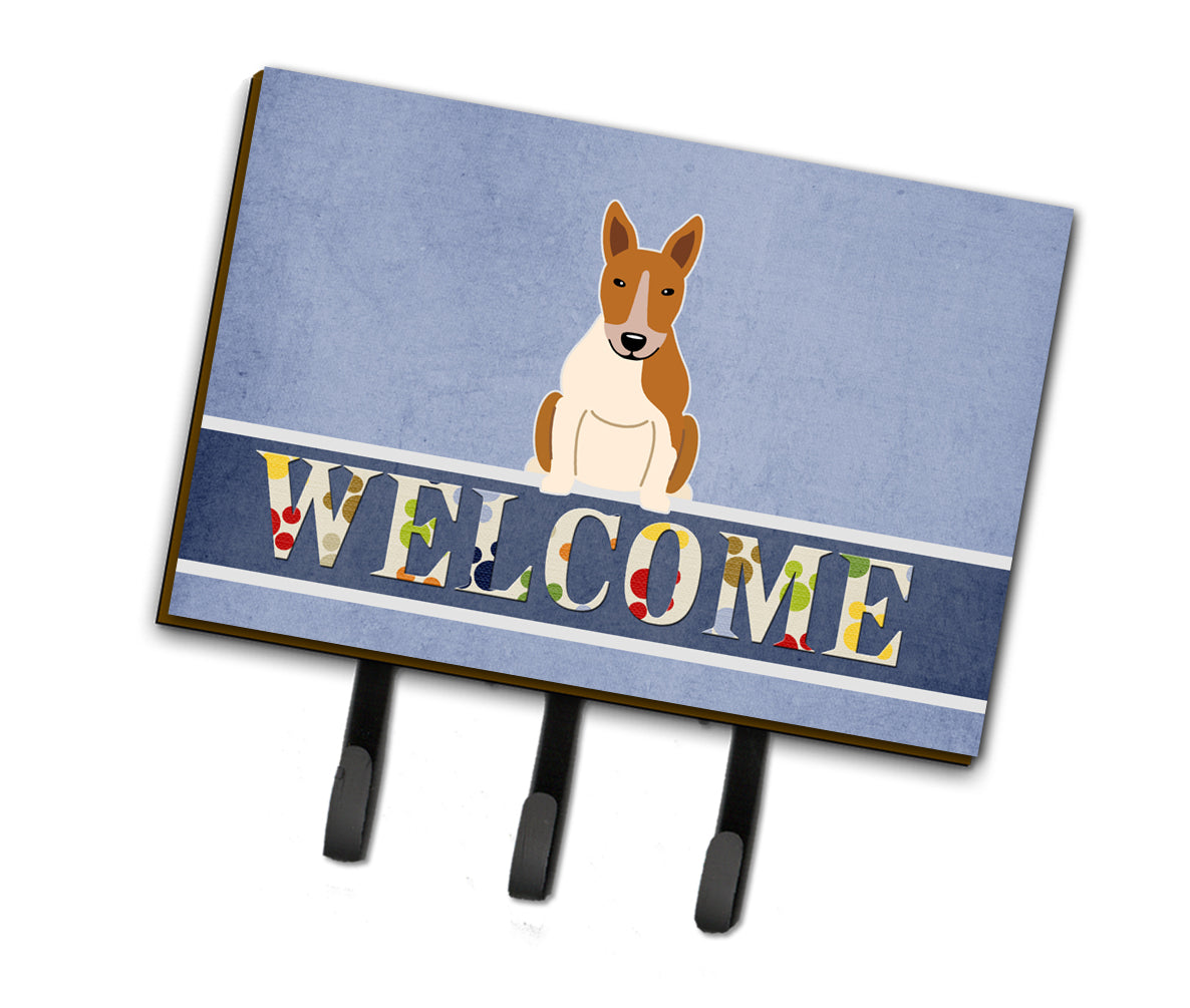 Bull Terrier Red White Welcome Leash or Key Holder BB5716TH68