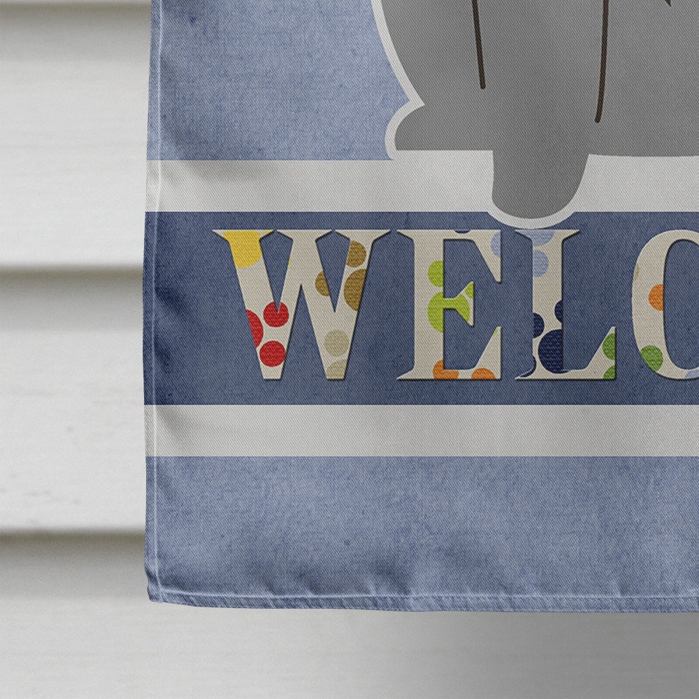 Chow Chow Blue Welcome Flag Canvas House Size BB5720CHF