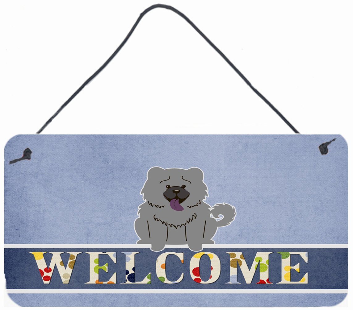 Chow Chow Blue Welcome Wall or Door Hanging Prints BB5720DS812 by Caroline's Treasures