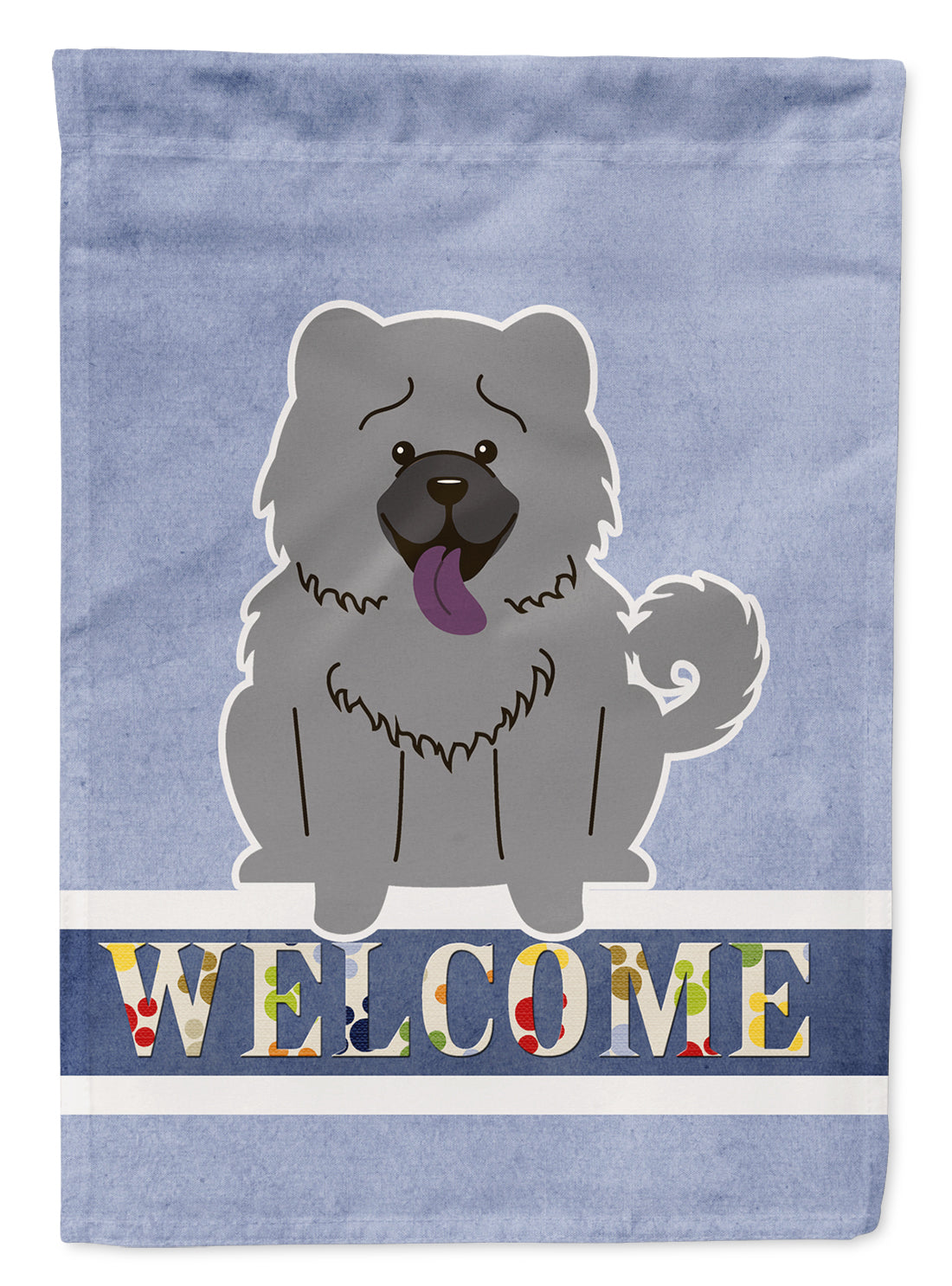 Chow Chow Blue Welcome Flag Garden Size BB5720GF