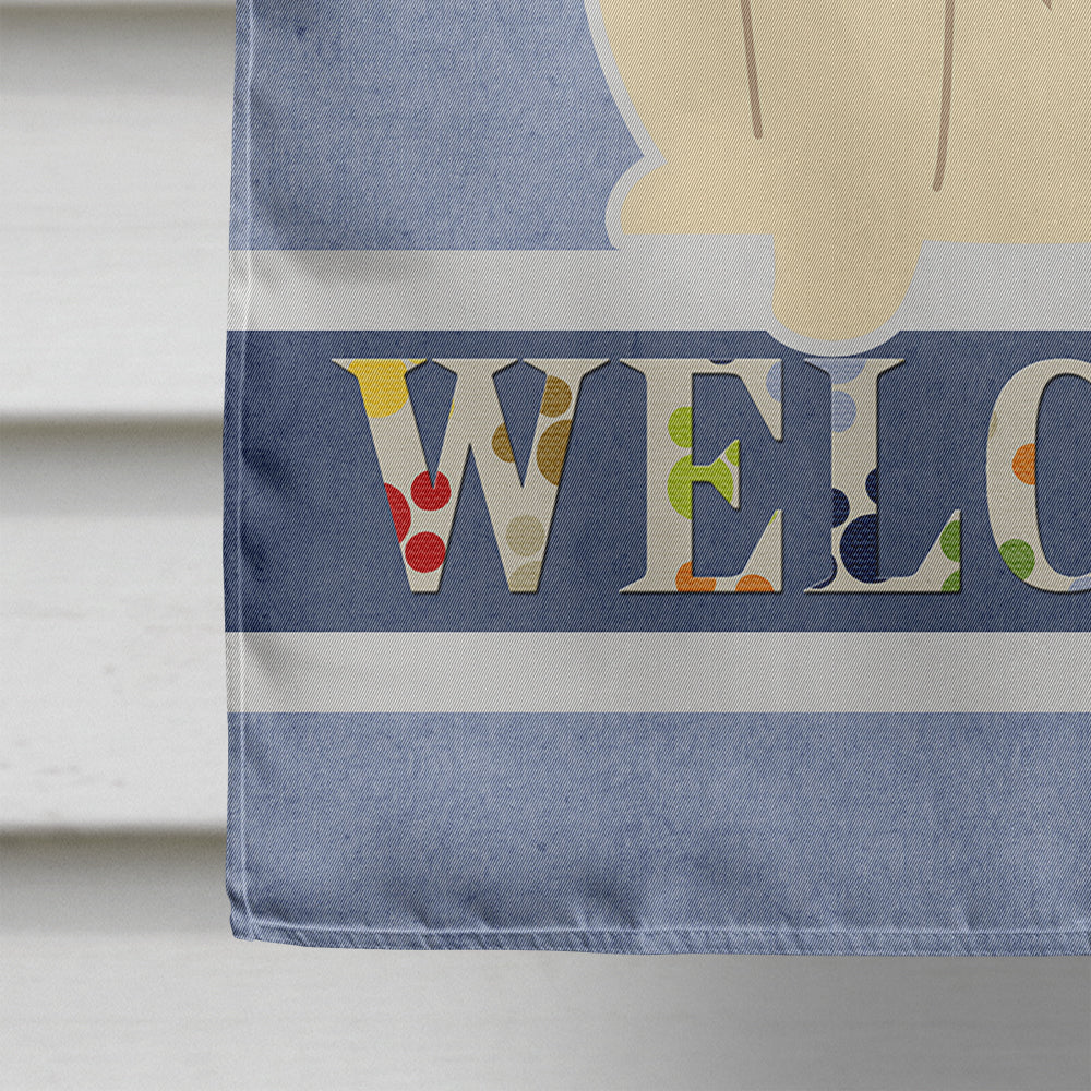 Chow Chow White Welcome Flag Canvas House Size BB5721CHF  the-store.com.