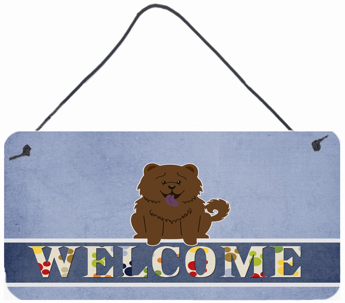 Chow Chow Chocolate Welcome Wall or Door Hanging Prints BB5722DS812 by Caroline&#39;s Treasures