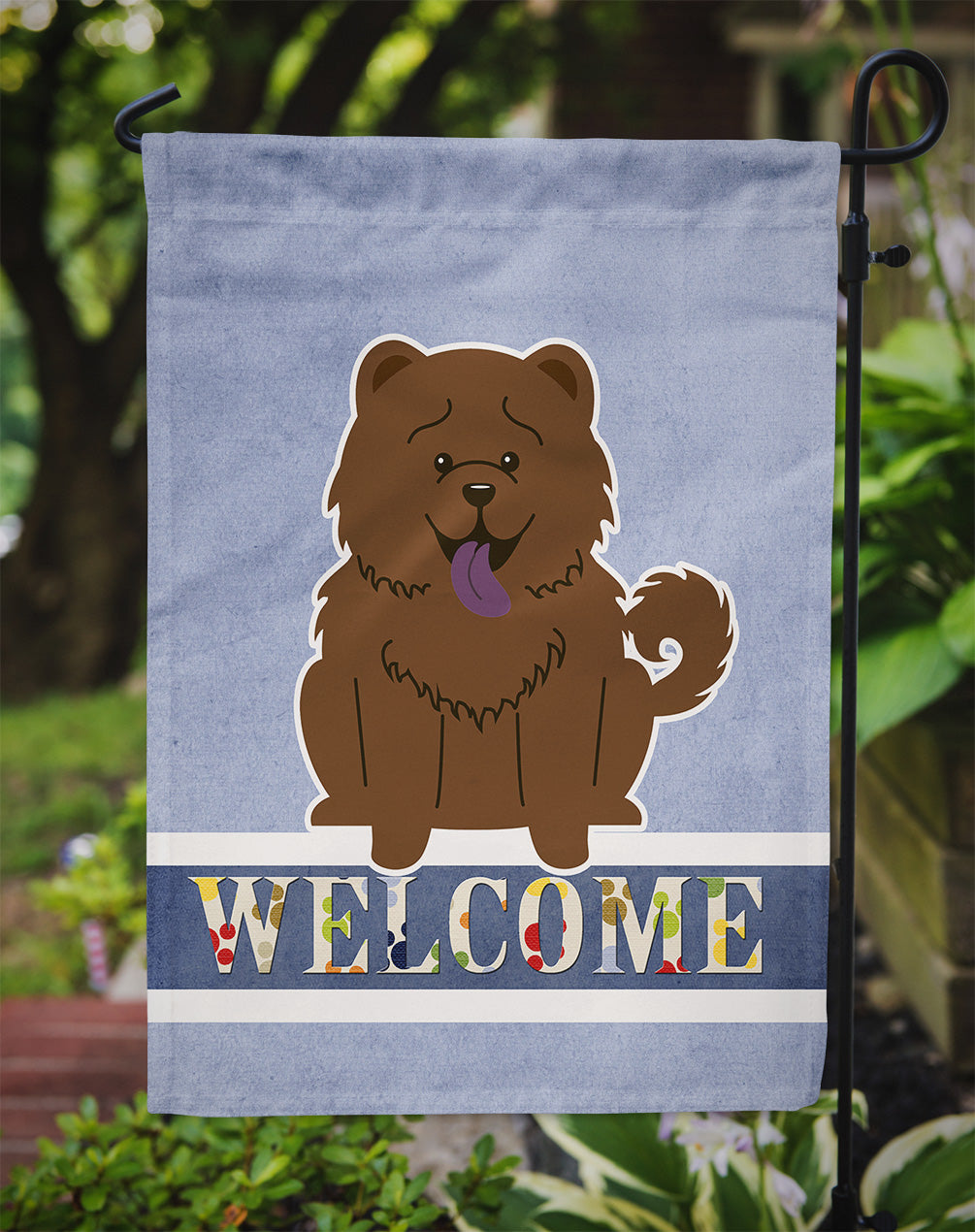 Chow Chow Chocolate Welcome Flag Garden Size BB5722GF