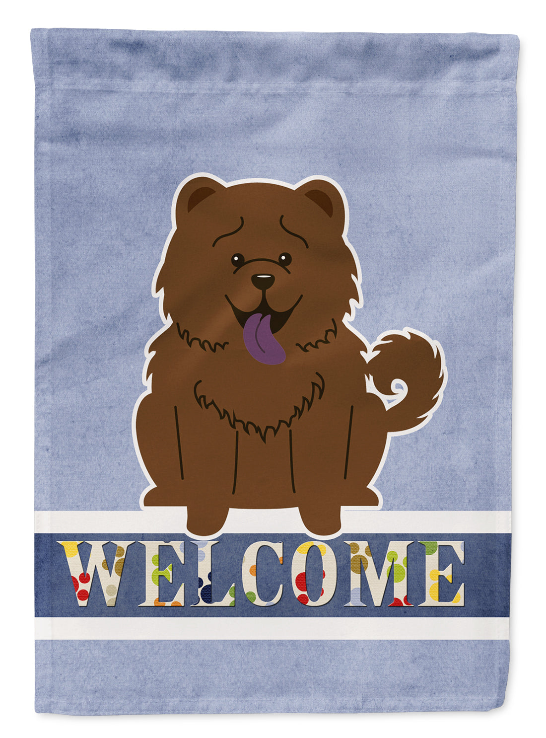 Chow Chow Chocolate Welcome Flag Garden Size BB5722GF  the-store.com.