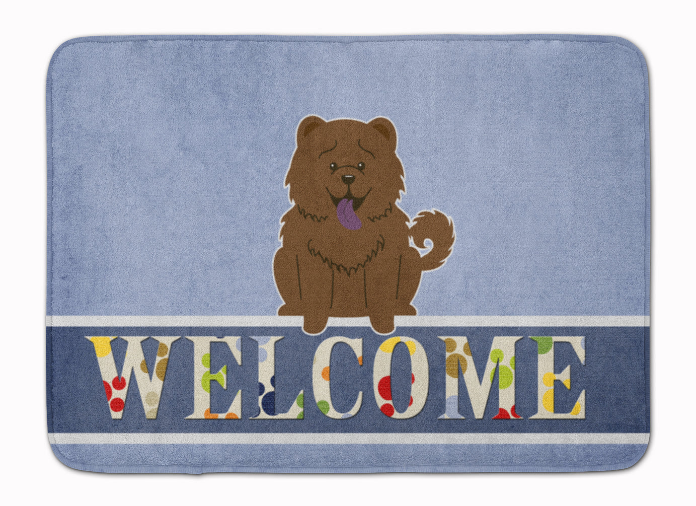 Chow Chow Chocolate Welcome Machine Washable Memory Foam Mat BB5722RUG - the-store.com