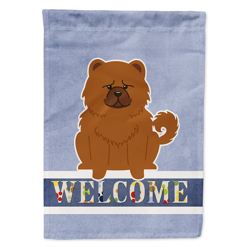 Chow Chow Red Welcome Flag Canvas House Size BB5723CHF