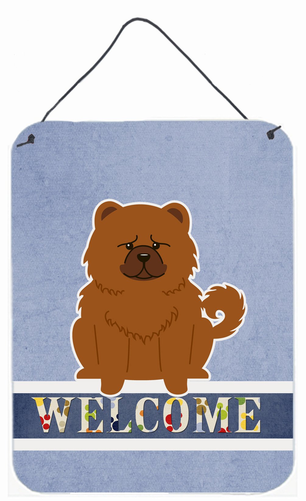 Chow Chow Red Welcome Wall or Door Hanging Prints BB5723DS1216 by Caroline&#39;s Treasures