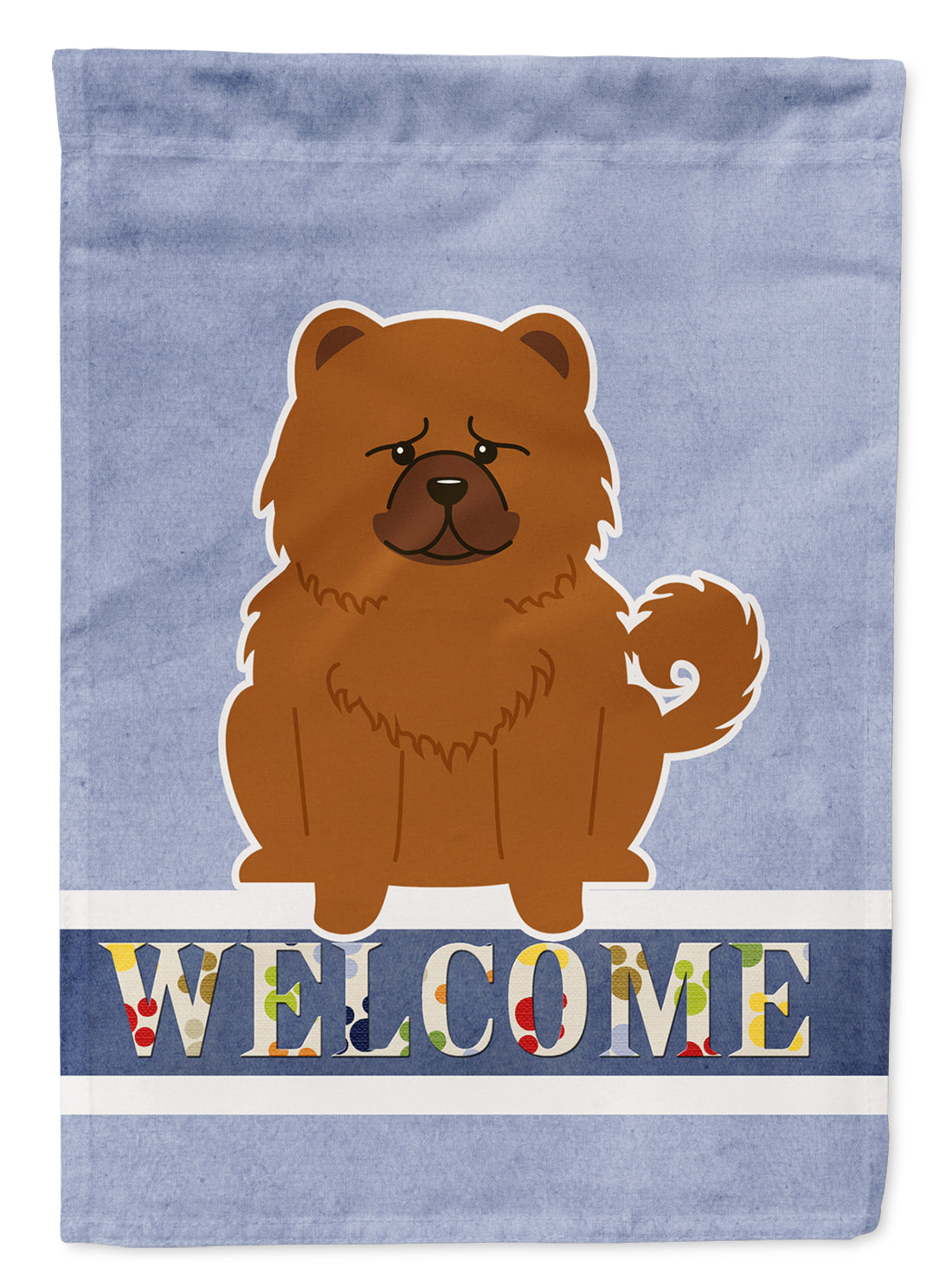 Chow Chow Red Welcome Flag Garden Size BB5723GF  the-store.com.