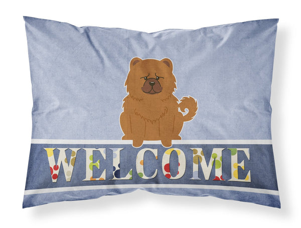Chow Chow Red Welcome Fabric Standard Pillowcase BB5723PILLOWCASE by Caroline's Treasures