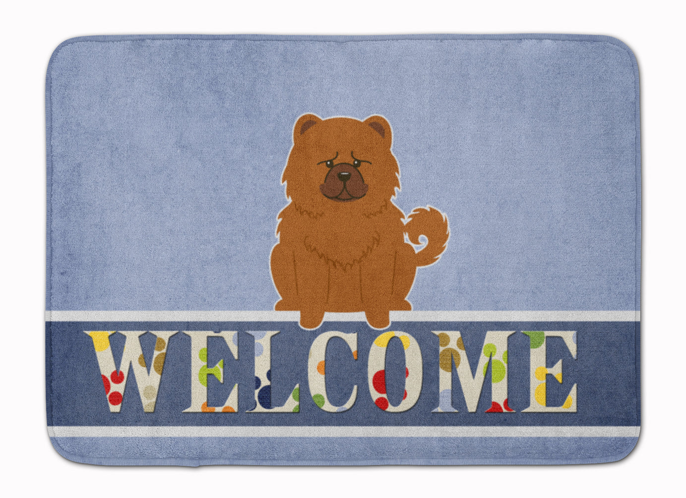 Chow Chow Red Welcome Machine Washable Memory Foam Mat BB5723RUG - the-store.com