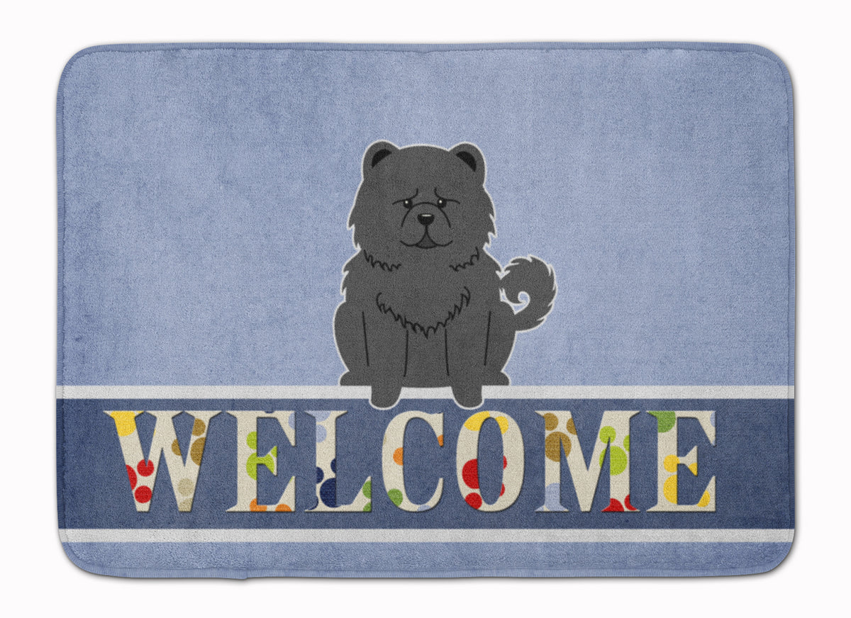 Chow Chow Black Welcome Machine Washable Memory Foam Mat BB5724RUG - the-store.com