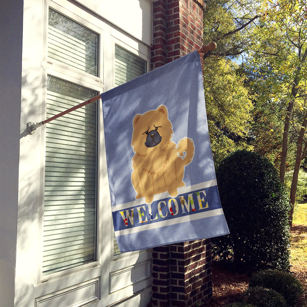 Chow Chow Cream Welcome Flag Canvas House Size BB5725CHF  the-store.com.