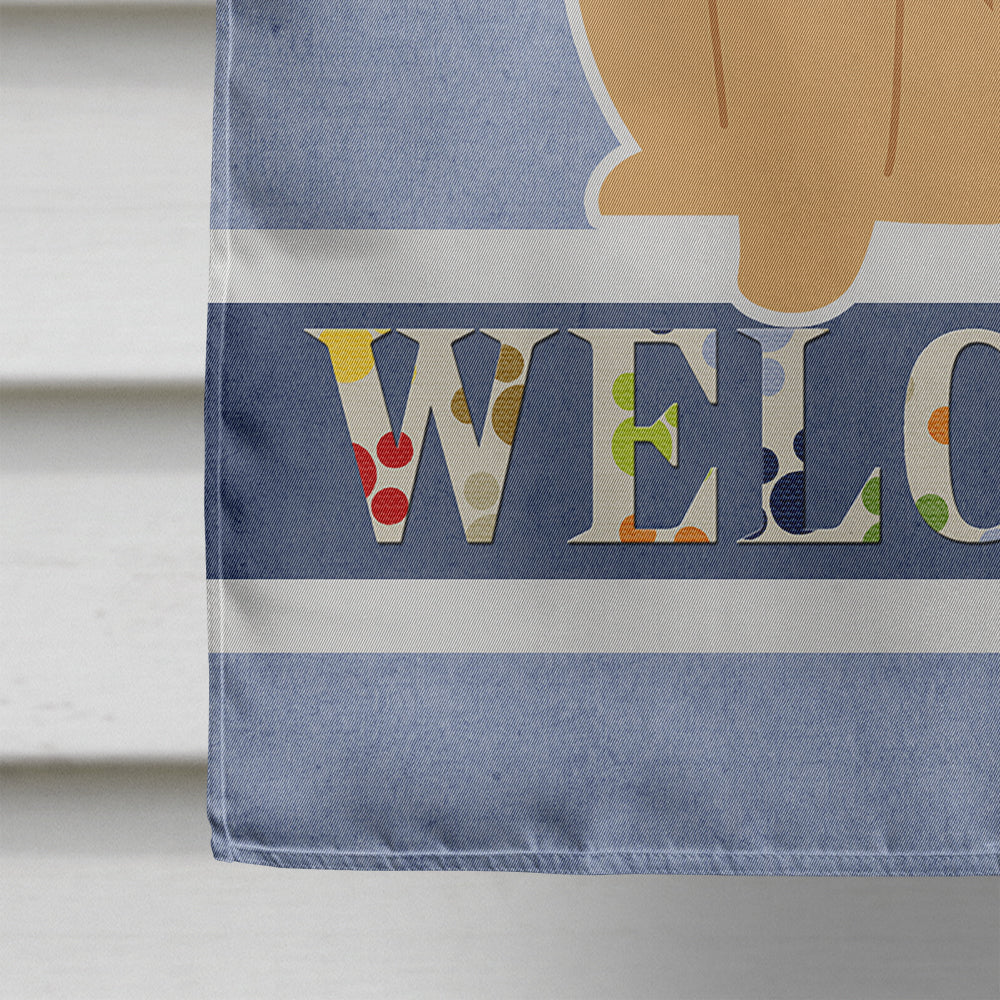 Chow Chow Cream Welcome Flag Canvas House Size BB5725CHF
