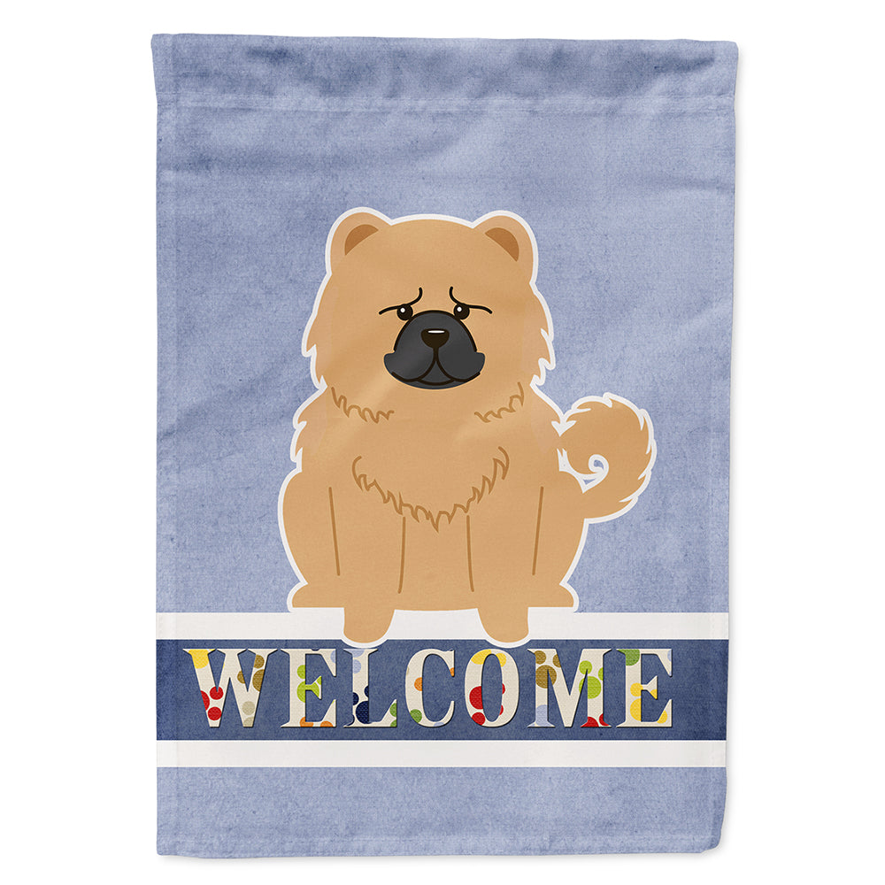 Chow Chow Cream Welcome Flag Canvas House Size BB5725CHF  the-store.com.