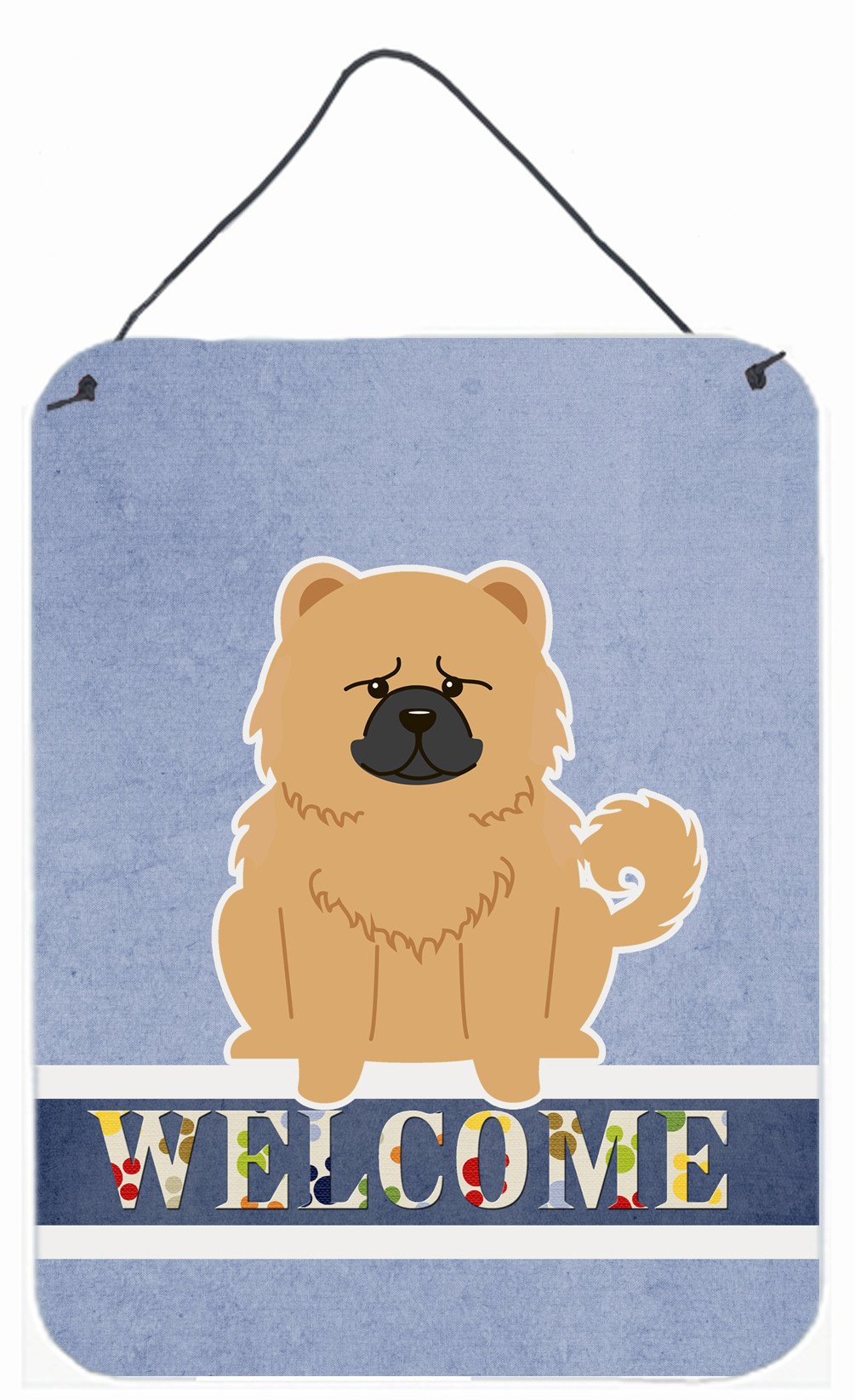 Chow Chow Cream Welcome Wall or Door Hanging Prints BB5725DS1216 by Caroline&#39;s Treasures