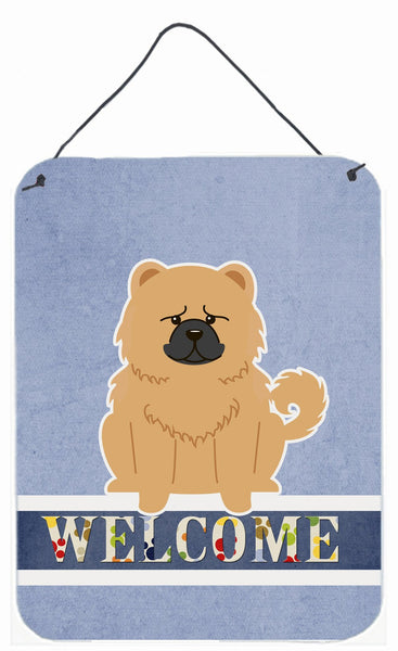 Chow Chow Cream Welcome Wall or Door Hanging Prints BB5725DS1216 by Caroline's Treasures