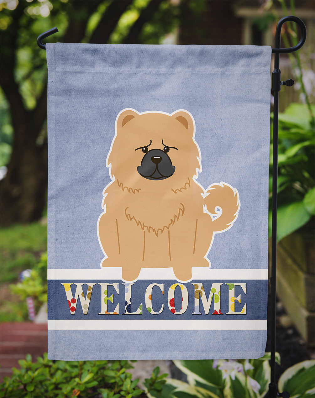 Chow Chow Cream Welcome Flag Garden Size BB5725GF  the-store.com.