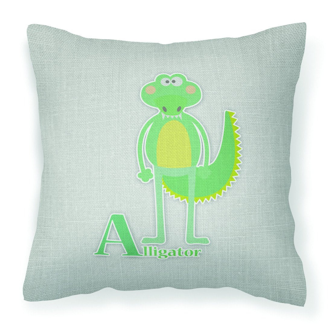 Alphabet A for Alligator Fabric Decorative Pillow BB5726PW1818 by Caroline&#39;s Treasures