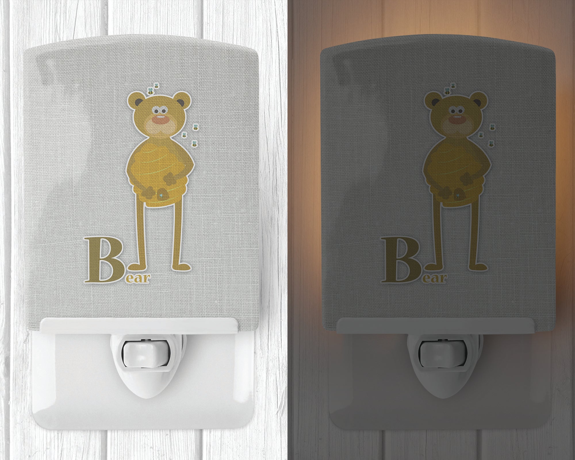 Alphabet B for Bear Ceramic Night Light BB5727CNL - the-store.com