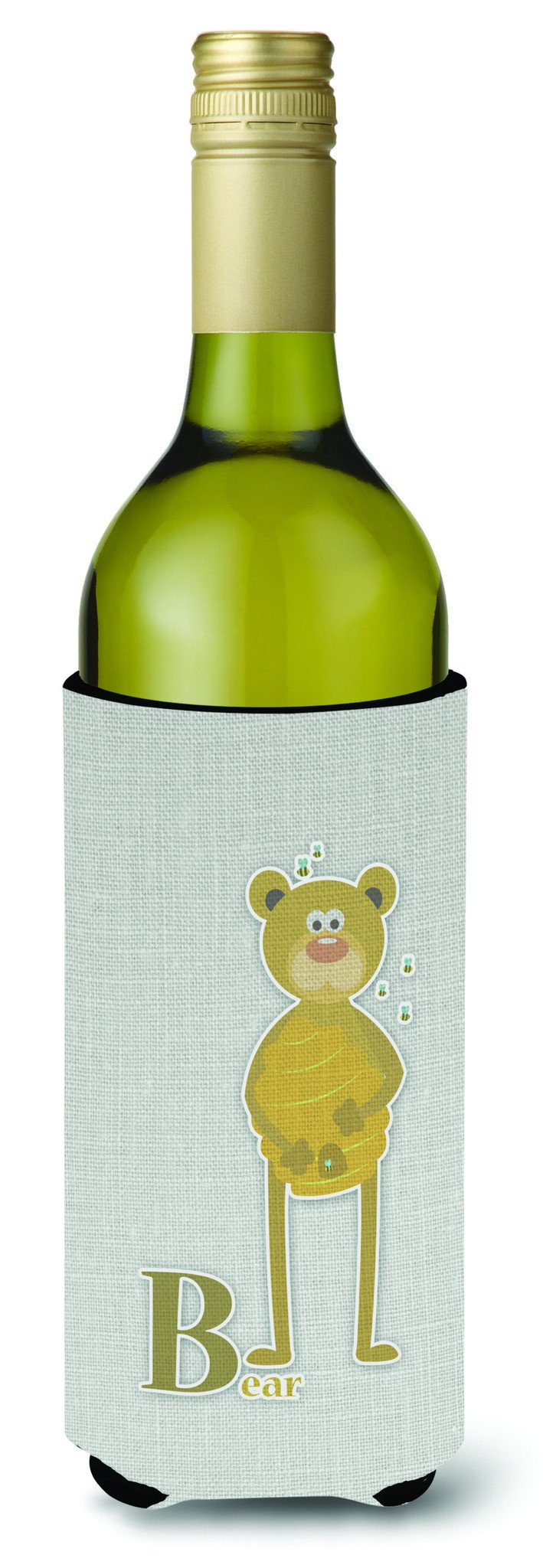 Alphabet B for Bear Wine Bottle Beverge Insulator Hugger BB5727LITERK by Caroline&#39;s Treasures