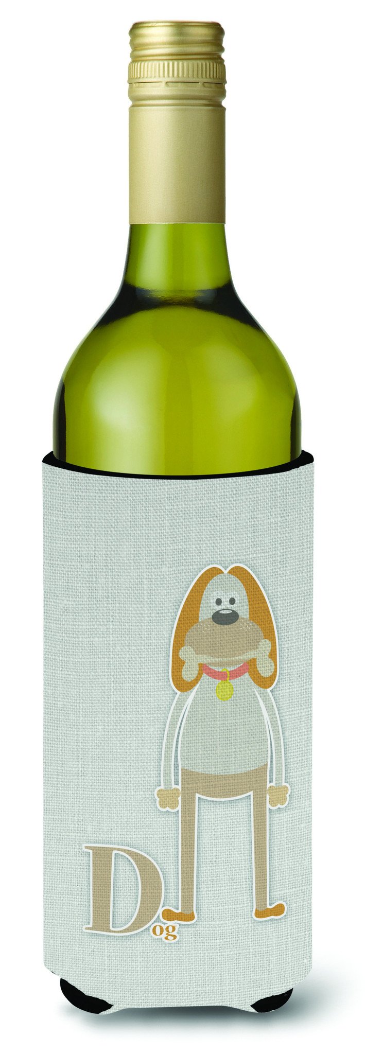 Alphabet D for Dog Wine Bottle Beverge Insulator Hugger BB5729LITERK by Caroline's Treasures