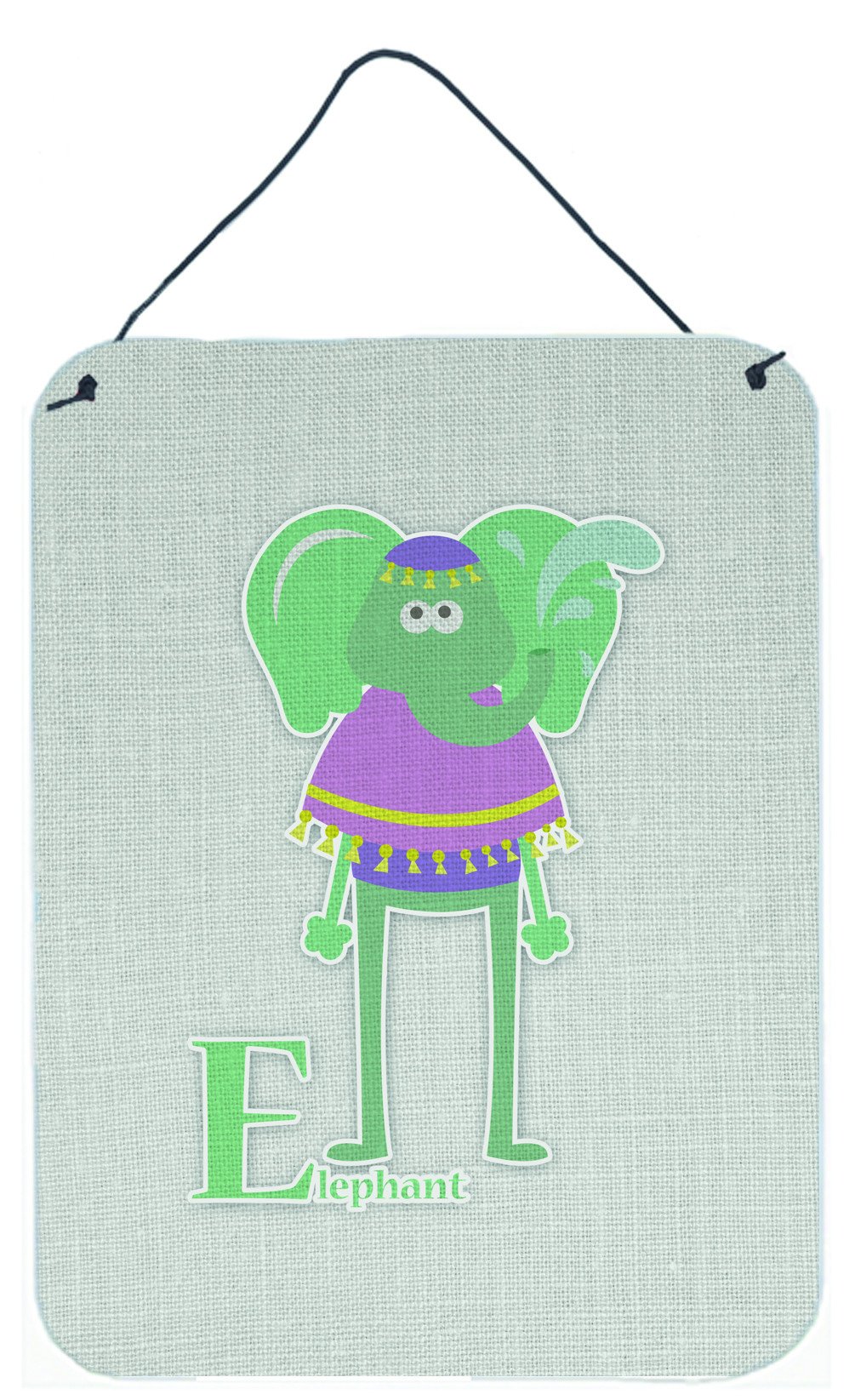 Alphabet E for Elephant Wall or Door Hanging Prints BB5730DS1216 by Caroline's Treasures