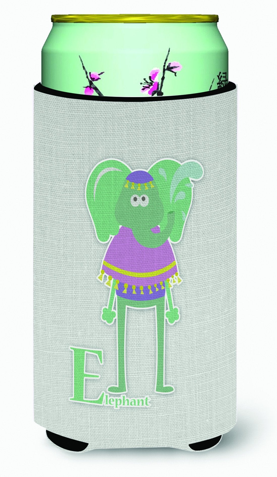Alphabet E for Elephant Tall Boy Beverage Insulator Hugger BB5730TBC by Caroline&#39;s Treasures