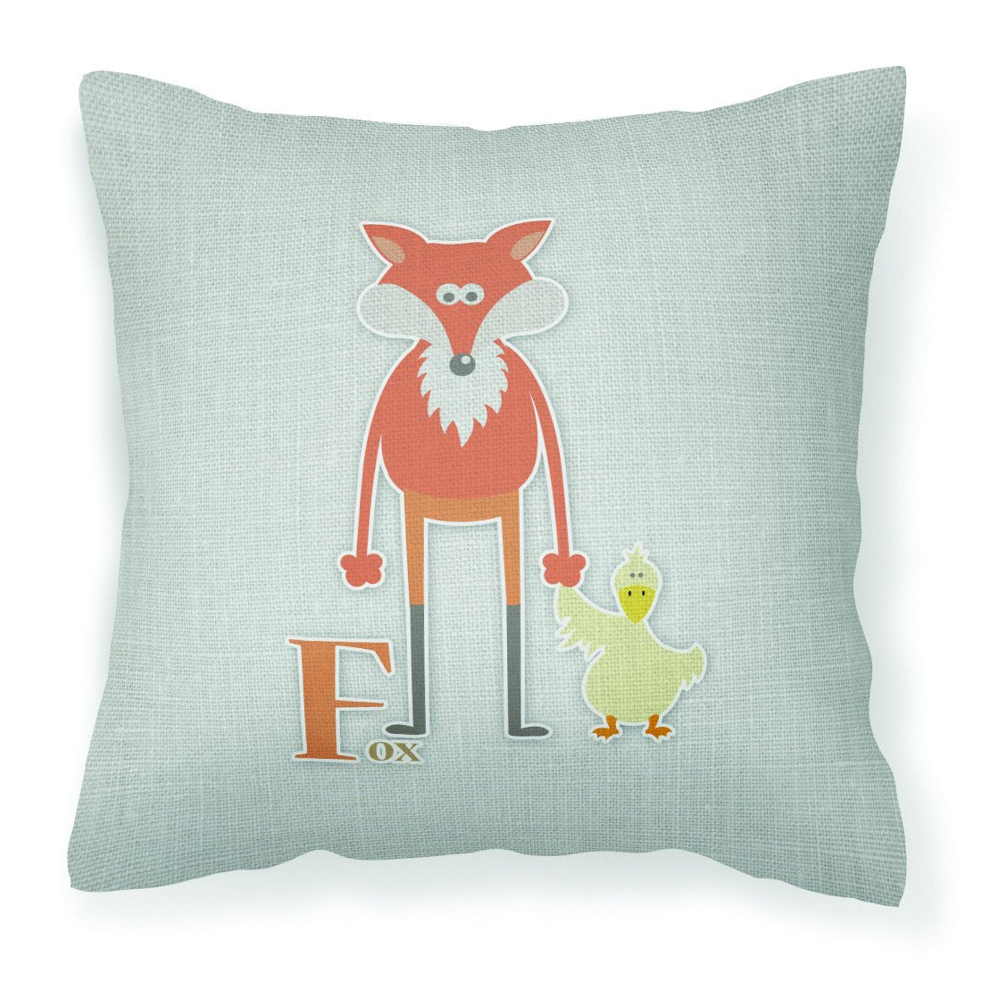 Alphabet F for Fox Fabric Decorative Pillow BB5731PW1818 by Caroline&#39;s Treasures