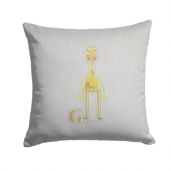 Alphabet G for Giraffe Fabric Decorative Pillow BB5732PW1414 - the-store.com