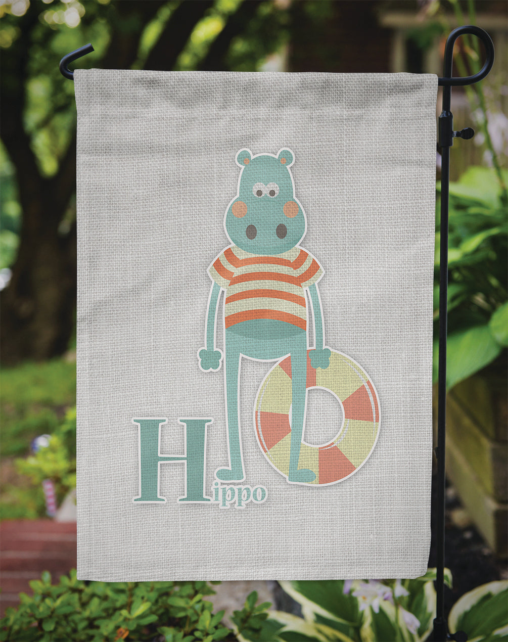 Alphabet H for Hippopotamus Flag Garden Size BB5733GF  the-store.com.