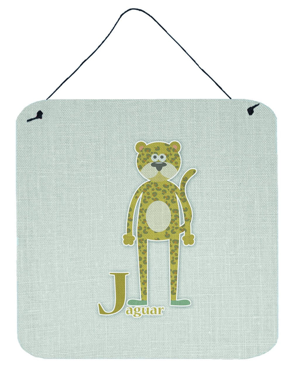 Alphabet J for Jaguar Wall or Door Hanging Prints BB5735DS66 by Caroline&#39;s Treasures