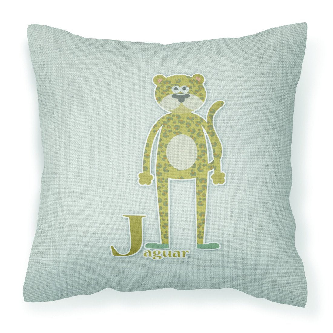 Alphabet J for Jaguar Fabric Decorative Pillow BB5735PW1818 by Caroline's Treasures