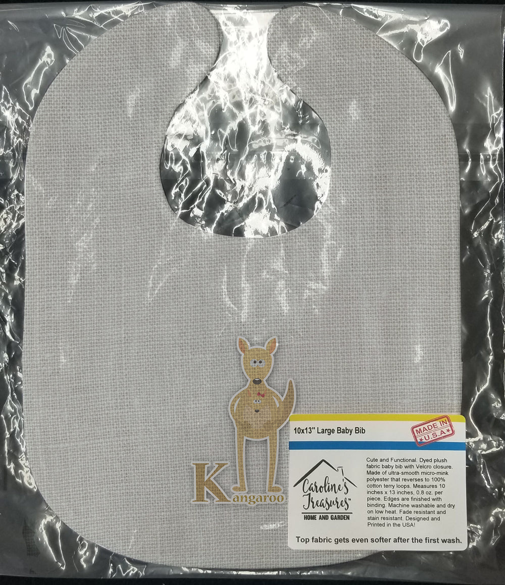 Alphabet K for Kangaroo Baby Bib BB5736BIB - the-store.com