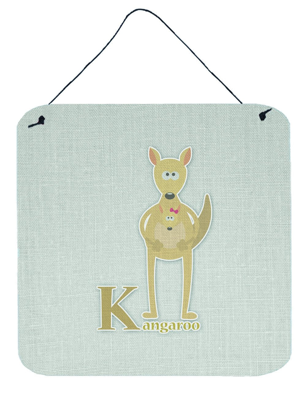 Alphabet K for Kangaroo Wall or Door Hanging Prints BB5736DS66 by Caroline&#39;s Treasures