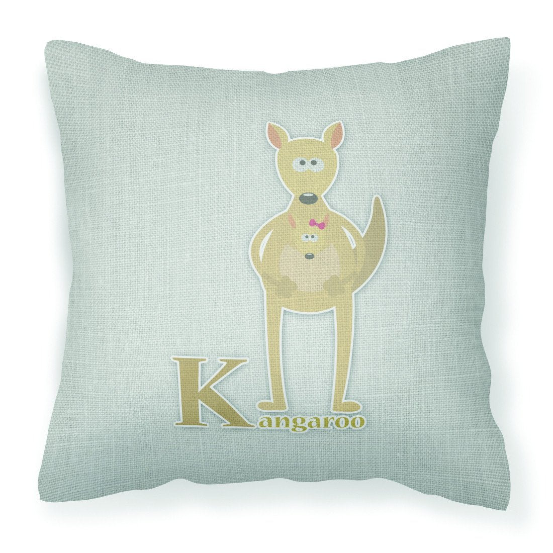 Alphabet K for Kangaroo Fabric Decorative Pillow BB5736PW1818 by Caroline&#39;s Treasures